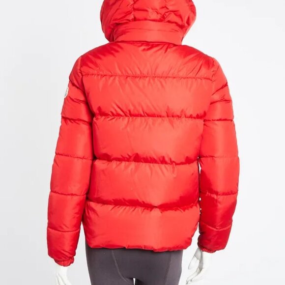 Moncler Red/Floral Printed Quilted Down Koura Reversible Puffer Jacket - Picture 8 of 10